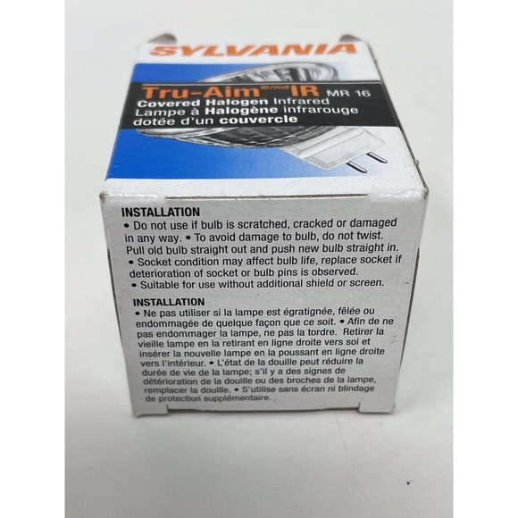 one NEW Sylvania 50MR16/IR/FL35/C 12V 50W Flood 54173 EXN Halogen 2-Pin MR16 - Picture 7 of 10